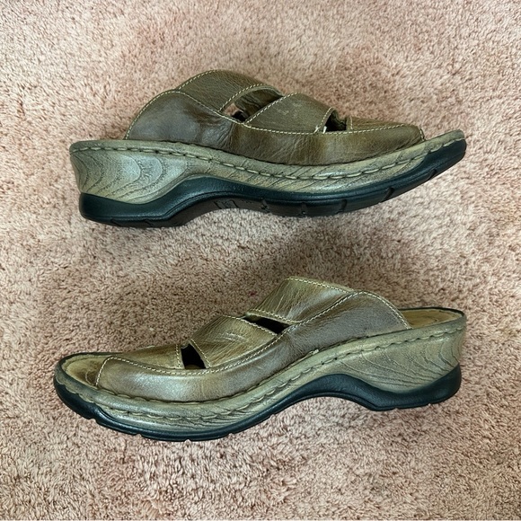 Josef Seibel Leather Slide Heeled Sandals Women’s Size 7.5 (EU 38) - Picture 6 of 11